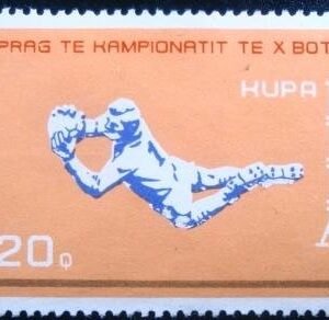 Selo postal da Albânia de 1973 Goalkeeper 20