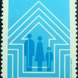 Selo postal do Brasil de 1976 SESC / SENAC
