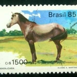 Selo postal do Brasil de 1985 Marajoara