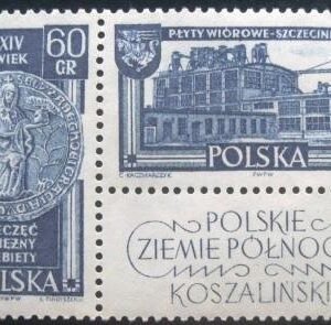 Se Tenant da Polônia de 1962 Seal of Princess Elizabeth and Factory