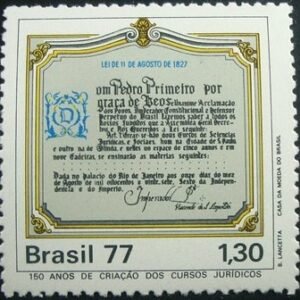 Selo Postal Comemorativo do Brasil de 1977 - C 998 M
