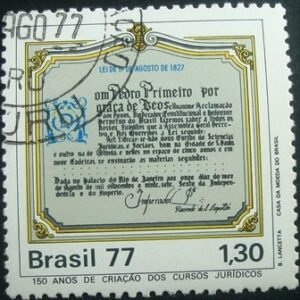 Selo Postal Comemorativo do Brasil de 1977 - C 998 M1D