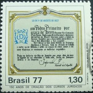 Selo Postal Comemorativo do Brasil de 1977 - C 998 U