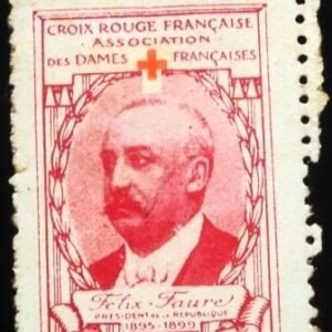Selo postal Cinderela da França de 1914 Félix Faure