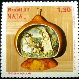 Selo postal do Brasil de 1977 Natividade