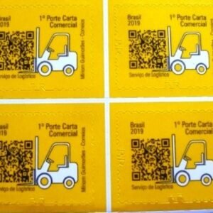 Quadra de selos postais do Brasil de 2019 Serviço de Logística
