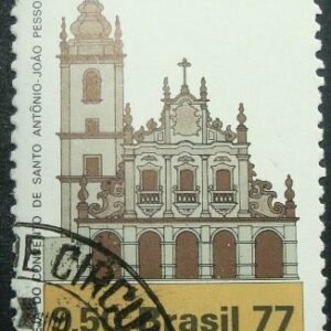 Selo postal do Brasil de 1977 Igreja de Santo Antonio
