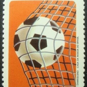 Selo postal do Brasil de 1978 Bola na Rede