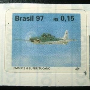 Selo postal do Brasil de 1997 EMB 312 H Super Tucano