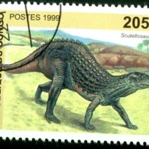 Selo postal da Rep Congo de 1979 Scutellosaurus MCC