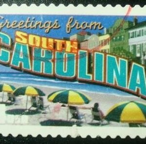 Selo postal dos Estados Unidos de 2002 Greetings from South Carolina