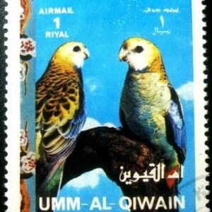Selo postal de Umn Al Qaiwain de 1972 Pale-headed Rosella