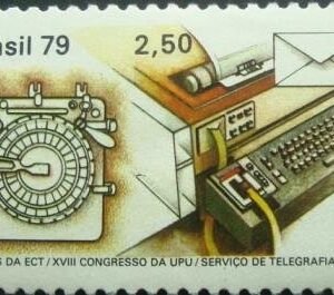 Selo postal do Brasil de 1979 Serviço de Telegrafia - C 1084 N