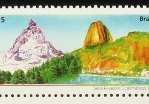 Selo postal do Brasil de 2019 Brasil-Suiça