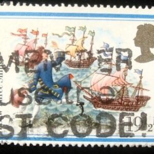 Selo postal do Reino Unido de 1982 I Saw Three Ships