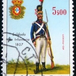 SSelo postal de Angola de 1966 Infantry Soldier 1807 U