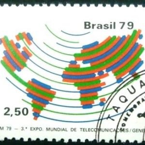 Selo postal do Brasil de 1979 TELECOM