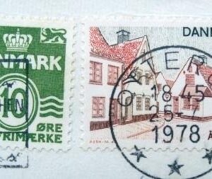 Selo postal Dinamarca 1975 Watchman's Square