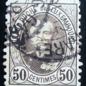 Selo postal de Luxemburgo de 1893 Grand Duke Adolf 50