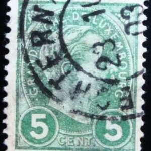 Selo postal de Luxemburgo de 1895 Grand Duke Adolf 5