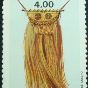 Selo postal do Brasil de 1980 Máscara Kanela N