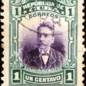 Selo postal de Cuba de 1910 Bartolomé Maso