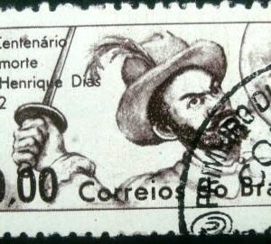 Selo postal do Brasil de 1962 Henrique Dias