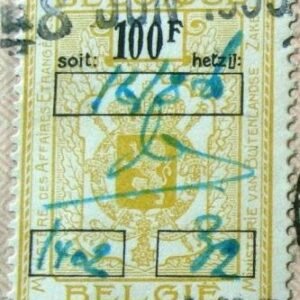 Página de passaporte da Bélgica de 1955