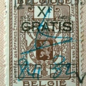 Página de passaporte da Bélgica de 1953