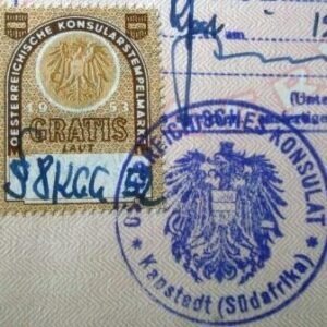 Página de passaporte da Áustria de 1959 B