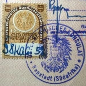 Página de passaporte da Áustria de 1959 A
