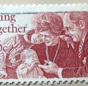 Selo postal dos Estados Unidos de 1982 Aging Together