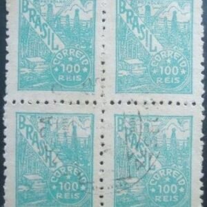 Quadra de selos postais do Brasil 1942 Petróleo