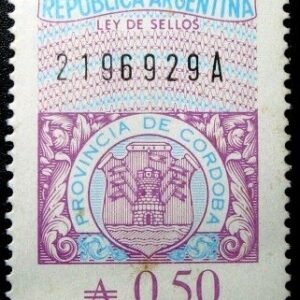 Selo fiscal da Argentina Província de Córdoba N