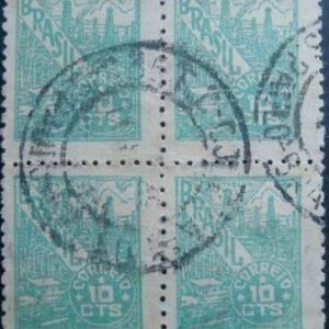 Quadra de selos postais do Brasil 1946 Petróleo 0