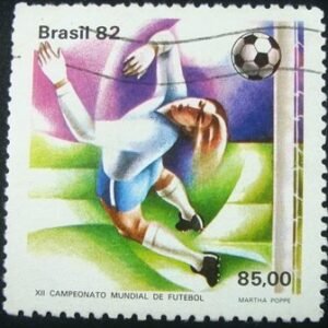 Selo postal do Brasil de 1982 Defesa do Goleiro - C 1247 U