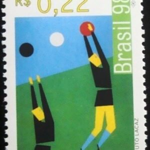 Selo postal do Brasil de 1998 Guto Lacaz N