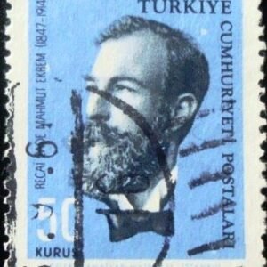 Selo postal da Turquia de 1964 Recaizade Mahmut Ekrem