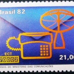 Selo postal do Brasil de 1982 Comunicações