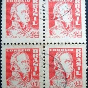 Quadra de selos postais do Brasil de 1959 D. João VI