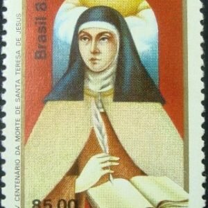 Selo postal do Brasil de 1982 Santa Teresa de Jesus