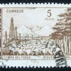 Selo postal da Argentina de 1970 Tierra del Fuego