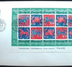 Envelope Comemorativo da Suécia de 1974 Mythical Creatures