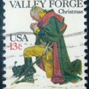 Selo postal Estados Unidos 1977 Washington at Valley Forge