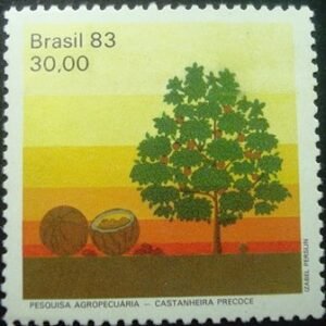 Selo postal do Brasil de 1983 Castanheira - C 1316 N