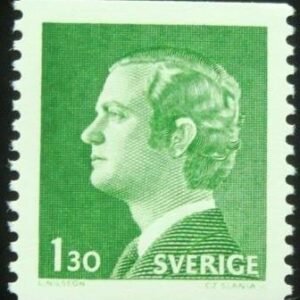 Selo postal da Suécia de 1976 King Carl XVI Gustaf 1