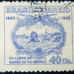 Selo postal de 1945 Barão do Rio Branco - C 197 U