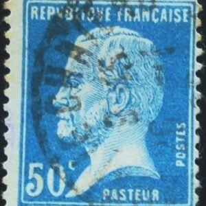 Selo postal da França 1923 Louis Pasteur 50