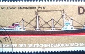 Selo postal da Alemanha de 1982 General cargo vessel 'Peace'