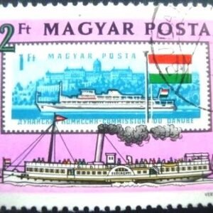 Selo postal da Romênia de 1981 Paddlesteamer "Széchenyi"